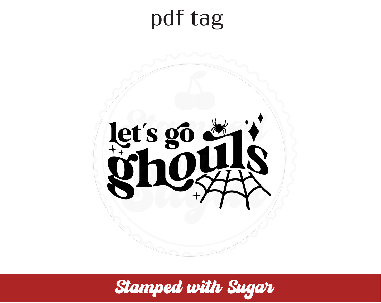 Vamos Ghouls Círculo PDF Etiqueta