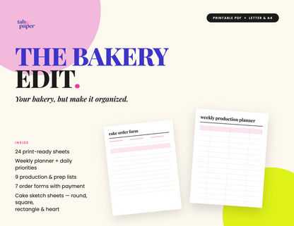 The Bakery Edit PDF Printable