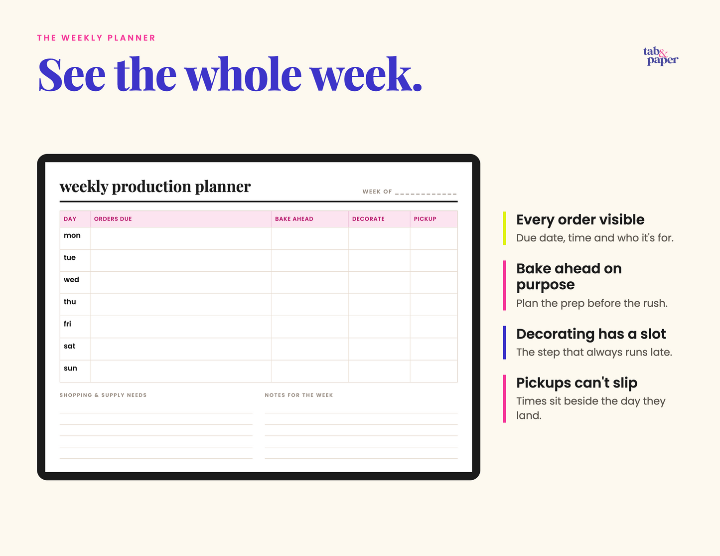The Bakery Edit PDF Printable