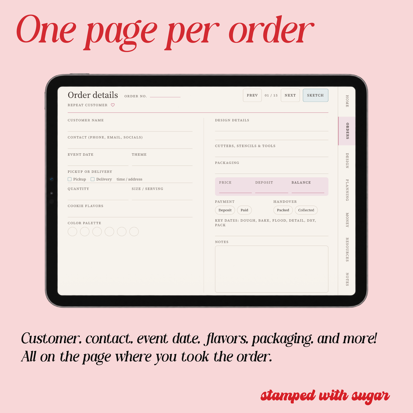 Cookie Orders Bundle | Digital & Printable Cookie Business Planner