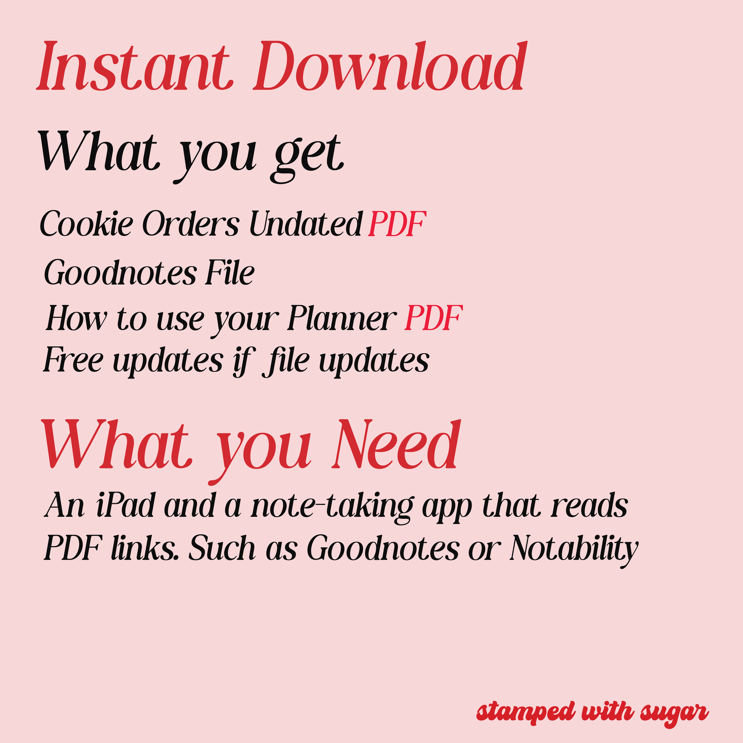 Cookie Orders Bundle | Digital & Printable Cookie Business Planner
