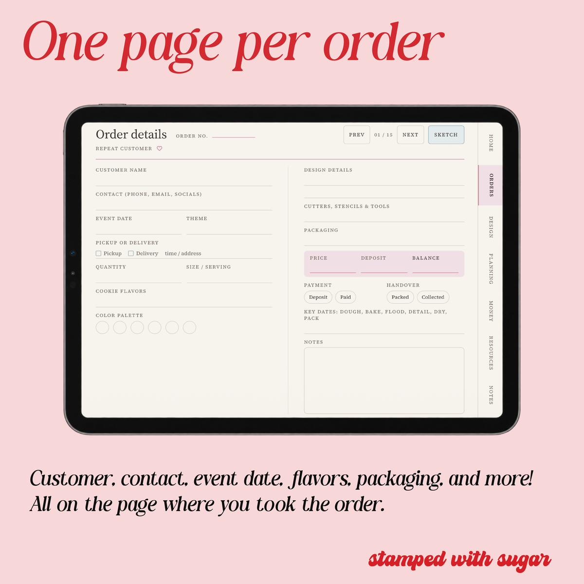 Cookie Orders | Digital Cookie Business Planner for iPad
