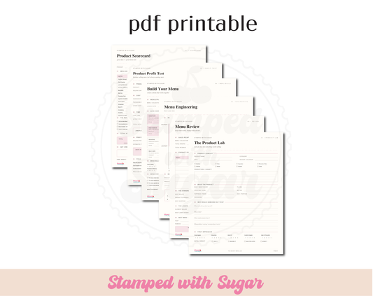 The Bakery Menu Lab | Menu Planning + Profit Workbook for Bakers