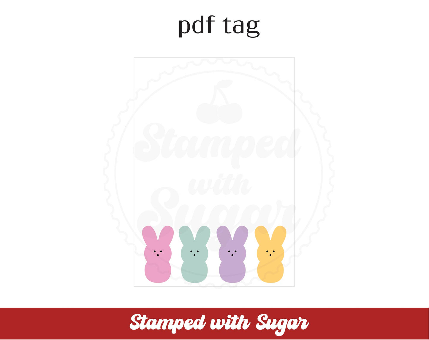 Etiqueta PDF de tarjeta de galleta Peeps