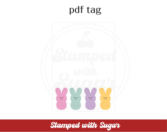 Etiqueta PDF de tarjeta de galleta Peeps