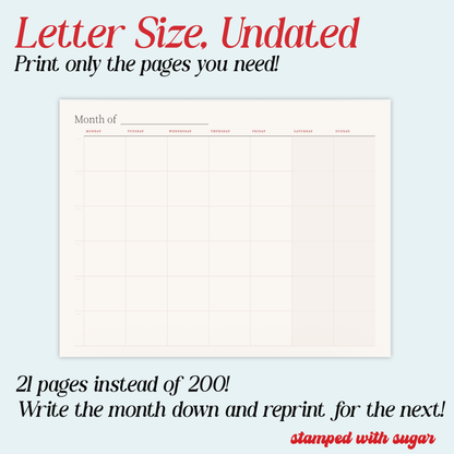 The Cookie Calendar 2027 Printable | Cookie Business Planner PDF