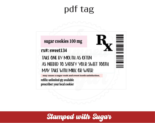 Etiqueta PDF de rectángulo RX