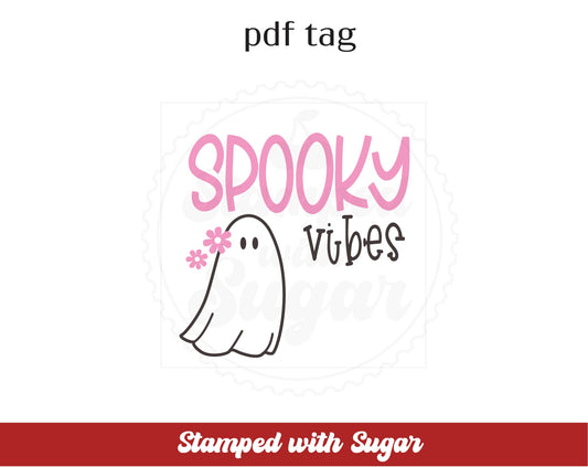 Etiqueta cuadrada de PDF de Spooky Vibes