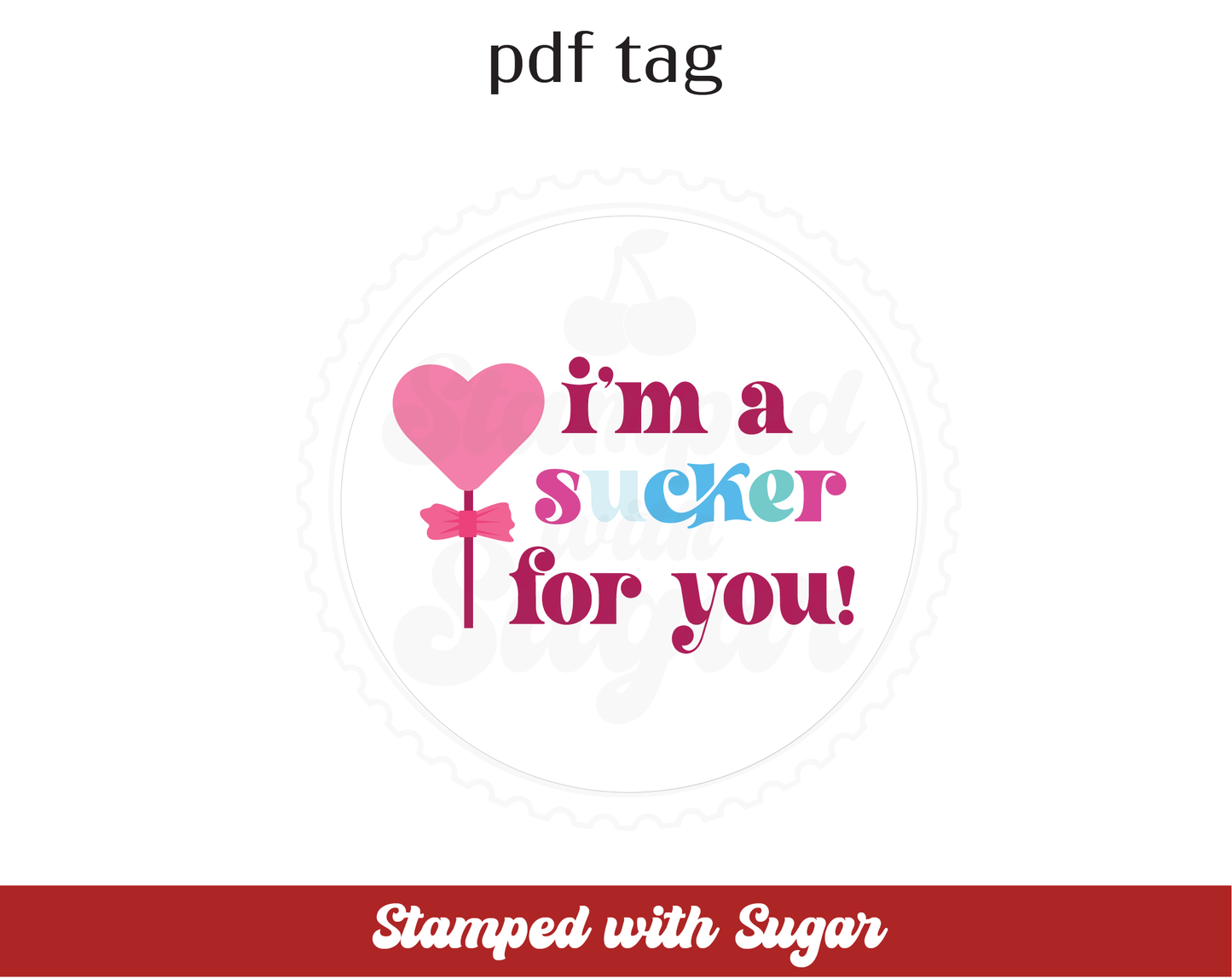 Sucker for you Etiqueta de PDF circular