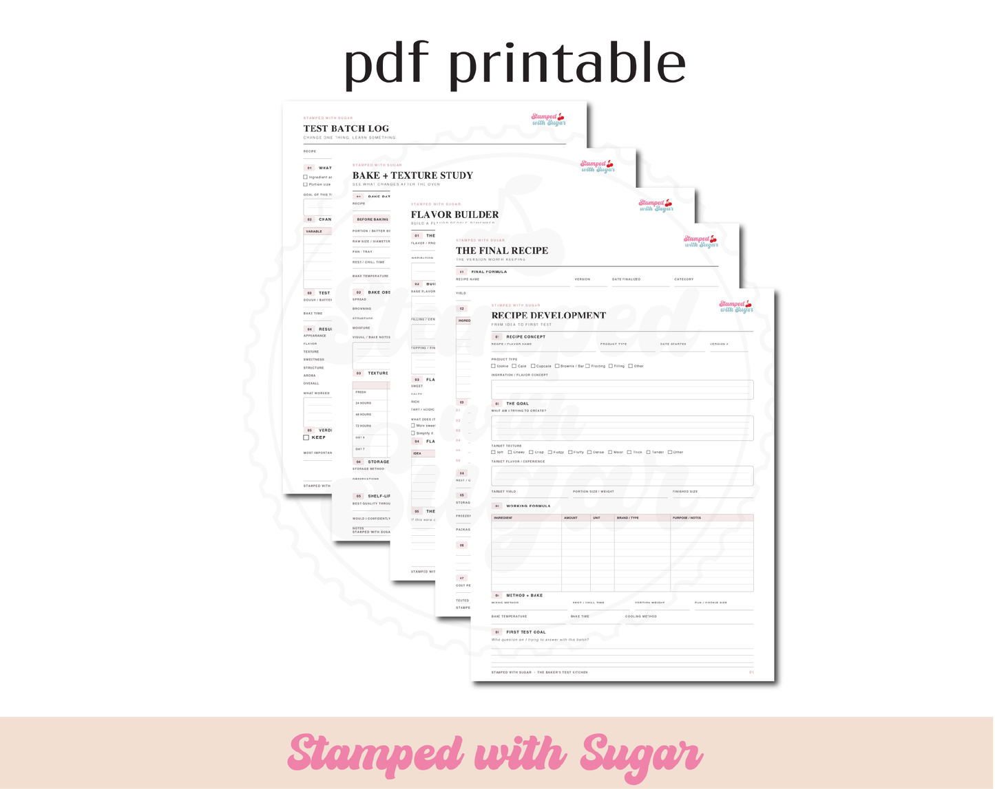 The Baker’s Test Kitchen | Recipe Development Printable for Bakers