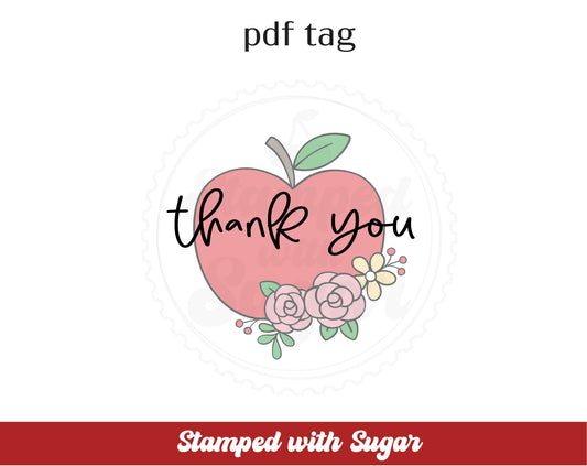 Gracias Etiqueta PDF de Apple Circle